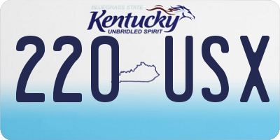 KY license plate 220USX