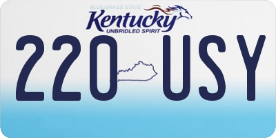 KY license plate 220USY
