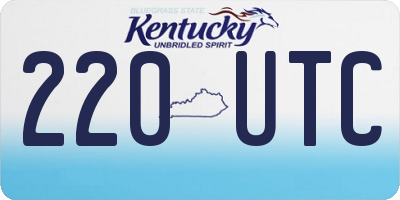 KY license plate 220UTC