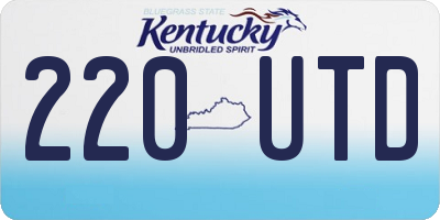 KY license plate 220UTD