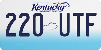KY license plate 220UTF