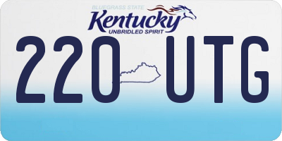 KY license plate 220UTG