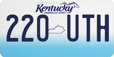 KY license plate 220UTH