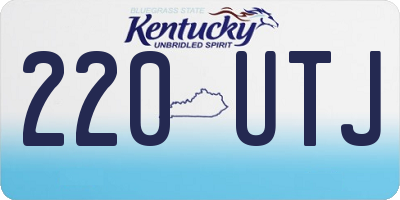 KY license plate 220UTJ