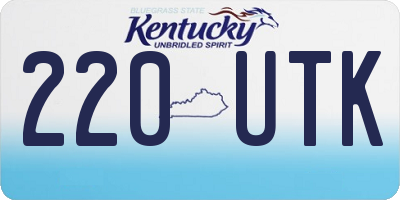 KY license plate 220UTK