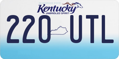 KY license plate 220UTL