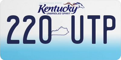 KY license plate 220UTP