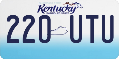 KY license plate 220UTU
