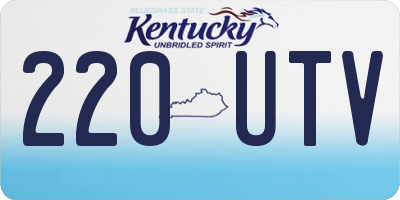 KY license plate 220UTV