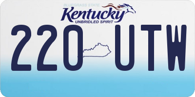 KY license plate 220UTW