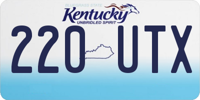 KY license plate 220UTX