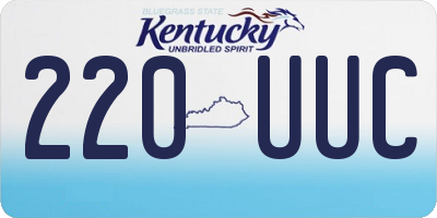 KY license plate 220UUC