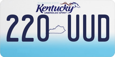 KY license plate 220UUD