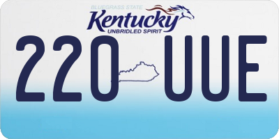 KY license plate 220UUE