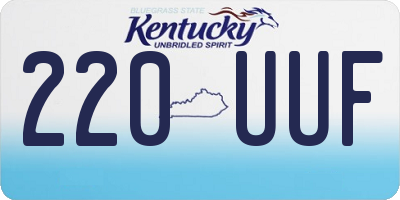 KY license plate 220UUF