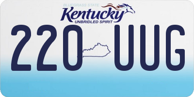 KY license plate 220UUG