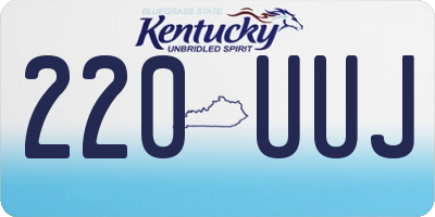 KY license plate 220UUJ