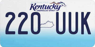 KY license plate 220UUK