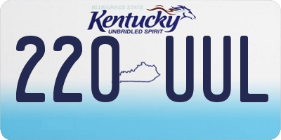 KY license plate 220UUL