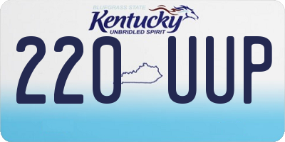 KY license plate 220UUP