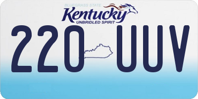 KY license plate 220UUV