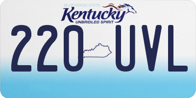 KY license plate 220UVL
