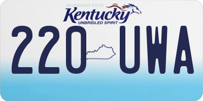 KY license plate 220UWA