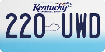 KY license plate 220UWD