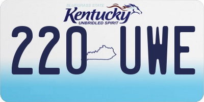 KY license plate 220UWE