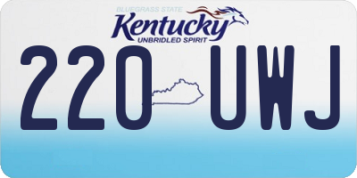 KY license plate 220UWJ