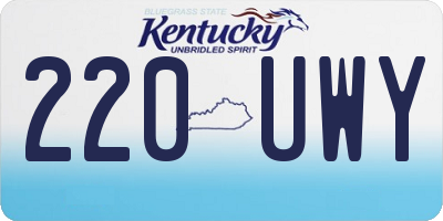 KY license plate 220UWY