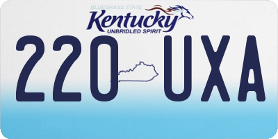 KY license plate 220UXA