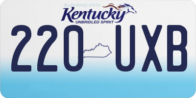 KY license plate 220UXB