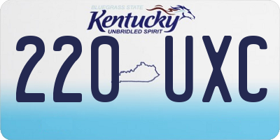 KY license plate 220UXC