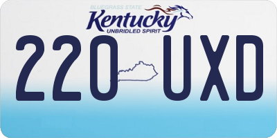 KY license plate 220UXD