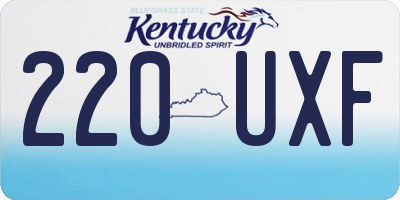 KY license plate 220UXF