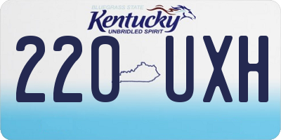 KY license plate 220UXH