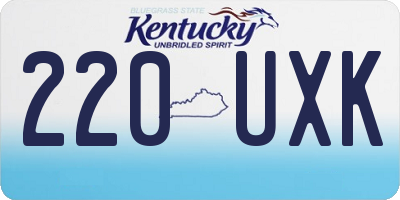 KY license plate 220UXK