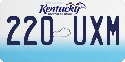 KY license plate 220UXM