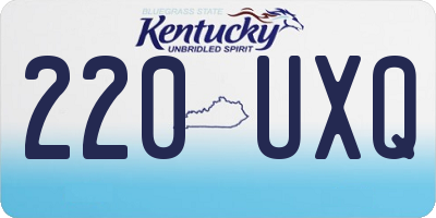 KY license plate 220UXQ