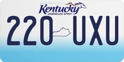 KY license plate 220UXU