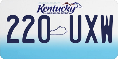 KY license plate 220UXW