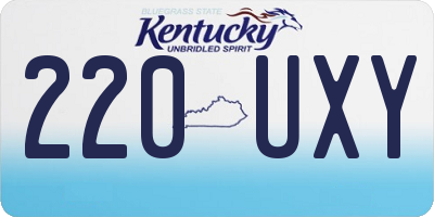 KY license plate 220UXY