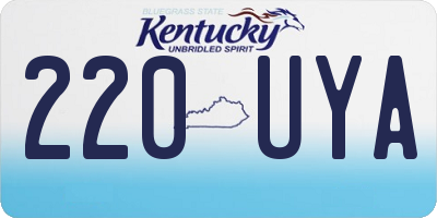 KY license plate 220UYA