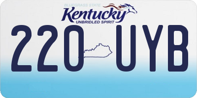 KY license plate 220UYB