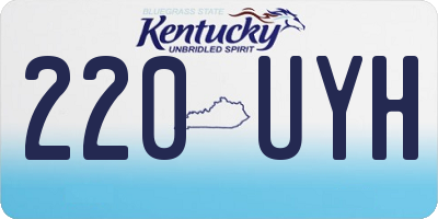 KY license plate 220UYH