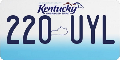 KY license plate 220UYL