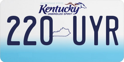 KY license plate 220UYR