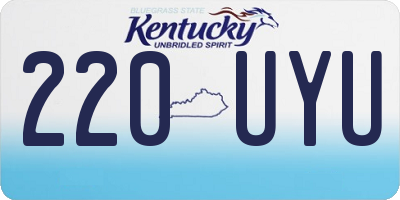 KY license plate 220UYU