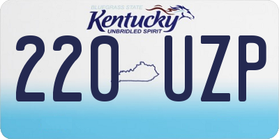 KY license plate 220UZP